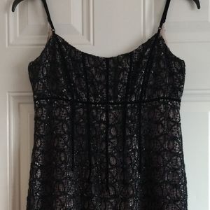 Nicole Miller Size 8 Black Sexy Lace Bodycon Dress